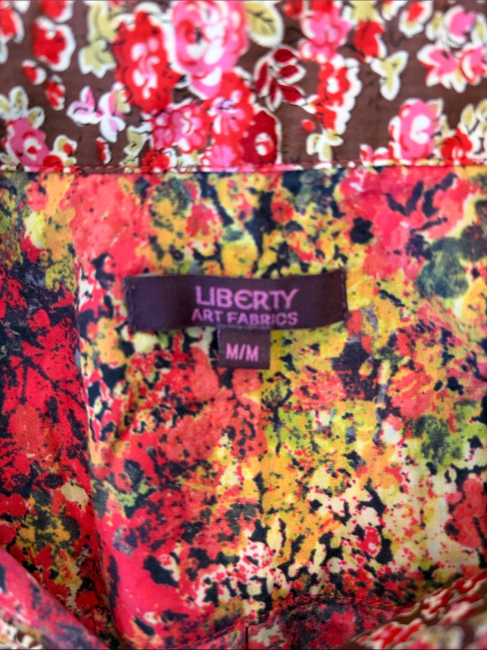 Liberty of London Red Multi-Color Floral-Print Button Down Shirt - Picture 9 of 11